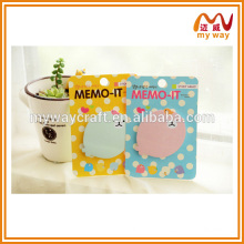 Colorful printing sticky notes with different design,different shaped sticky notes